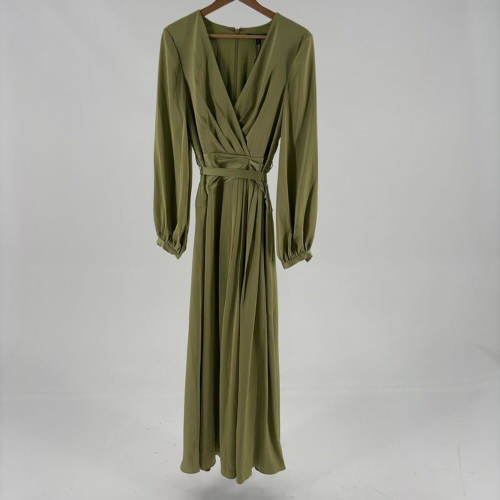 Badgley Mischka Faux Wrap Gown